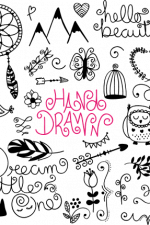 hand drawn designs, dream catcher, hello beautiful, birds free svg file