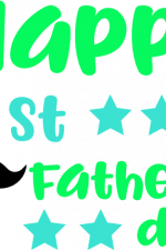 happy 1st father's day, baby free svg file