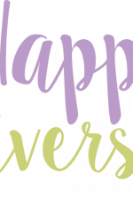 happy anniversary sign with cake and balloons free svg file