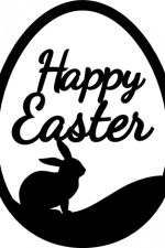 happy easter, bunny, decorative egg free svg file