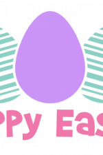 Happy Easter Sign, Easter Eggs Free Svg File