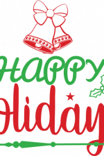 happy holidays, bells, christmas free svg file