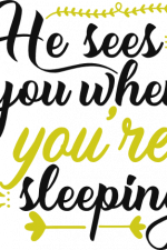 he sees you when you're sleeping free svg file