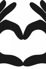 heart hand silhouette free svg file
