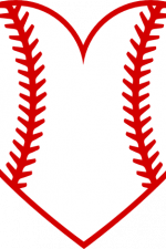 heart shape baseball ball, sport - free svg file for members