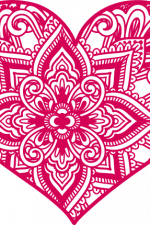 heart shape mandala, decorative free svg file