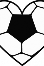 heart shape soccer ball, sport free svg file
