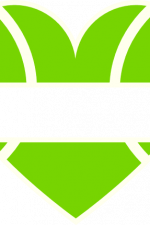 heart shape tennis ball split text frame, sport free svg file