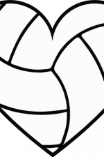 heart shape volley ball, sport free svg file