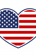 Heart USA Flag, 4th Of July, America Free Svg File