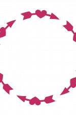 Heart With Arrows circle Monogram, Decorative Free Svg File