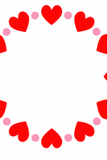 Hearts Spot Circle Monogram Frame Free Svg File