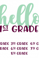 Hello 1st Grade Free Svg File
