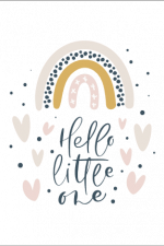 hello little one, rainbow, baby boho design free svg file