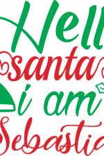 hello santa i am sebastian, christmas free svg file
