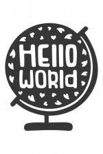 Hello World, globe Free Svg File