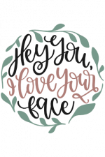 hey you i love your face, valentine's day free svg file