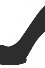 high heel shoe silhouette, girl, fashion free svg file