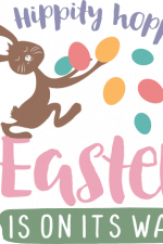 hippity hoppity easter is on its way, bunny free svg file
