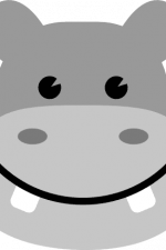 hippopotamus head, cute hippo free svg file