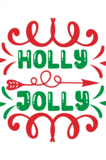 Holly Jolly, sign, Christmas Free Svg File