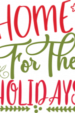 home for the holidays, christmas free svg file
