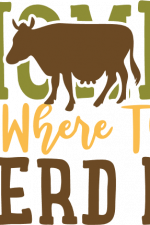 home is where the herd is, cow farm free svg file