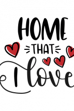 Home That I Love, Hearts Free Svg File