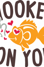 hooked on you, fishing, fish, valentine's day free svg file