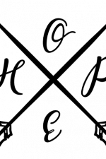 hope sign and crossed arrows, inspirational free svg file