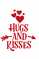 Hugs And Kisses, Valentine's Free Svg File