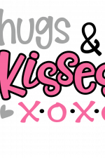 Hugs And Kisses XOXO, Couple, Heart Free Svg File