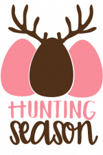 Hunting Season, Egg and Deer Antlers Free Svg File