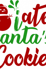 i ate santa's cookies, funny christmas free svg file
