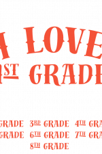 I Love 1st Grade, Elementary Free Svg File