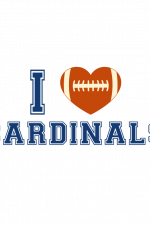 I Love Cardinals, Football Free Svg File