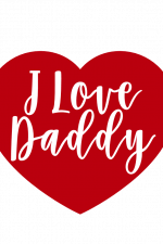 I Love Daddy Heart, Father's Day Free Svg File
