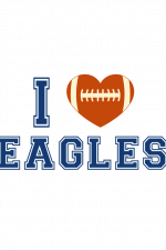 I Love Eagles, Football Ball Free Svg File