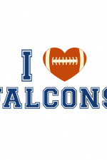 I Love Falcons, Football Free Svg File