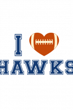 I Love Hawks, Football ball, sport Free Svg File
