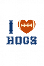 I Love Hogs, Football Love Free Svg File