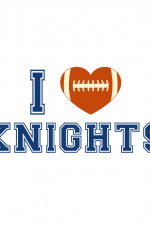 I Love Knights, Football Ball Heart Shape Free Svg File