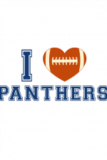I Love Panthers, Football Ball Heart Shape, Sport Free Svg File