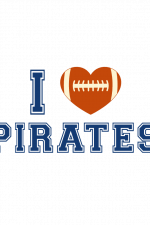 I Love Pirates, Football Free Svg File