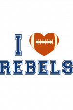 I Love Rebels, Football Ball Heart Shape Free Svg File