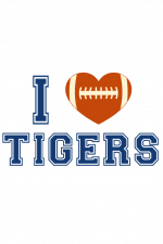 I Love Tigers, Football Ball Heart Shape, Sport Free Svg File
