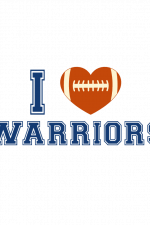 I Love Warriors, Football Ball Heart Shape, Sport Free Svg File