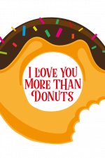 I Love You More Than Donuts, Valentine's day Free Svg File