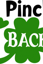 i pinch back, shamrock, hearts, st patrick's day free svg file