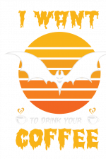 I Want Coffee, Bat Free Svg File